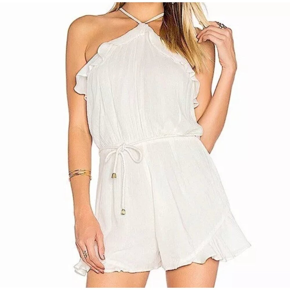 Lovers + Friends Jolie Romper Women’s Size Small in Ivory Revolve